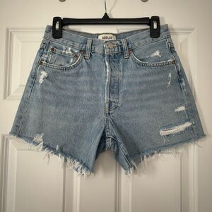 Agolde distressed jean shorts